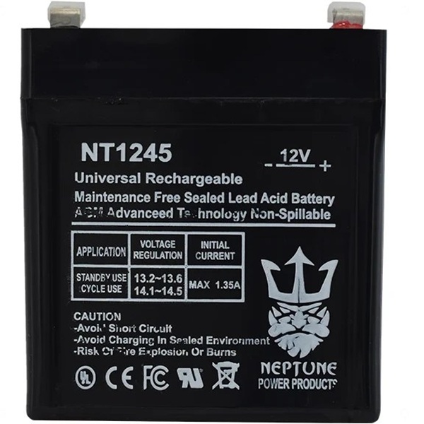 باتری ۱۲ ولت 4.5 آمپر نپتون مناسب سیستم اعلام حریق و دزدگیر اماکن